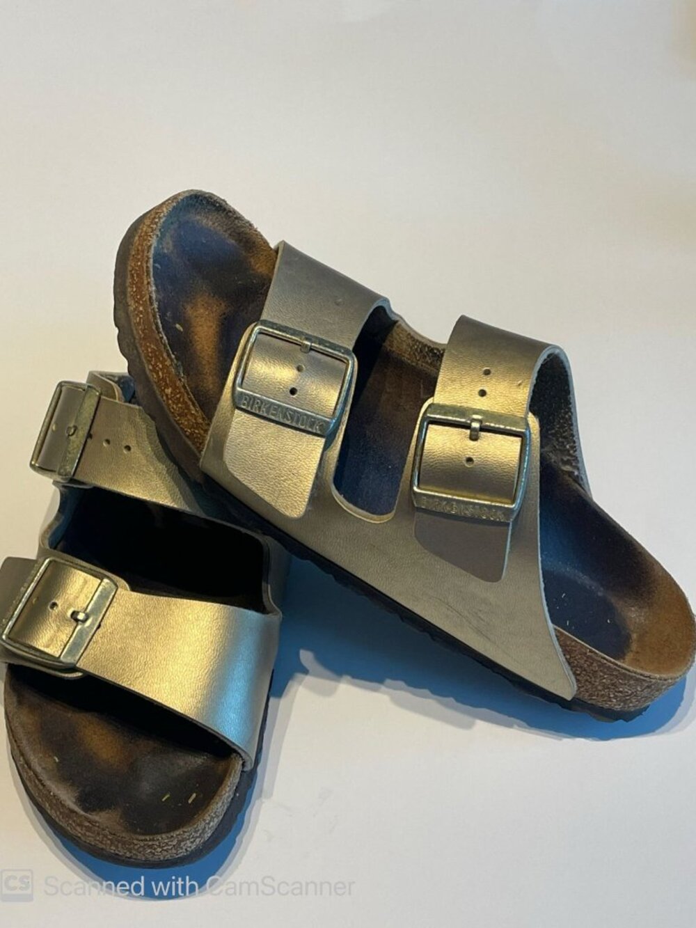 Birkenstock Arizona Gold Metallic  boho  Size 8.5